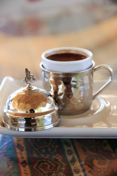 Framed Print : Turkey, Central Anatolia, Nevsehir Province, Uchisar cafe scene, Turkish coffee being Framed Print : Turkey, Central Anatolia, Nevsehir Province, Uchisar cafe scene, Turkish coffee being
