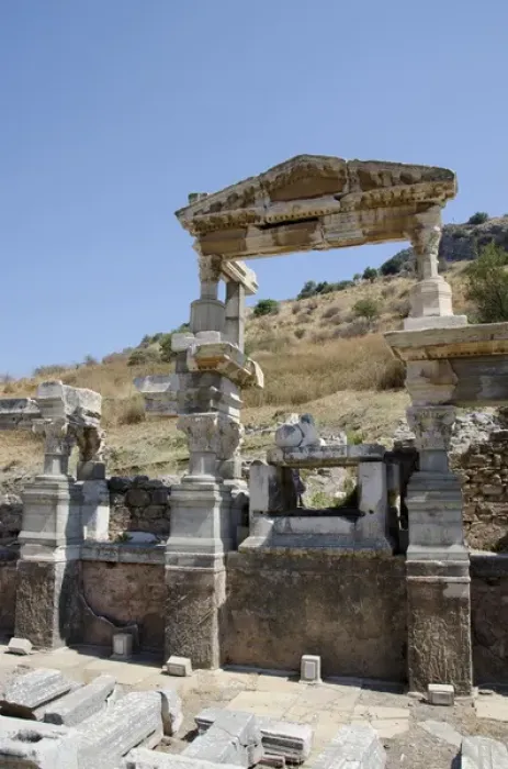 Framed Print : Turkey, Ephesus. The Nymphaeum Traiani, ancient fountain structure (c. AD 104-114) Framed Print : Turkey, Ephesus. The Nymphaeum Traiani, ancient fountain structure (c. AD 104-114)