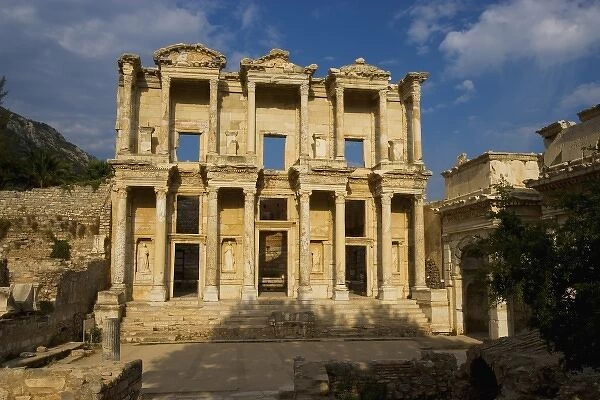 Turkey Ephesus with the Ruins of Roman Times, Library