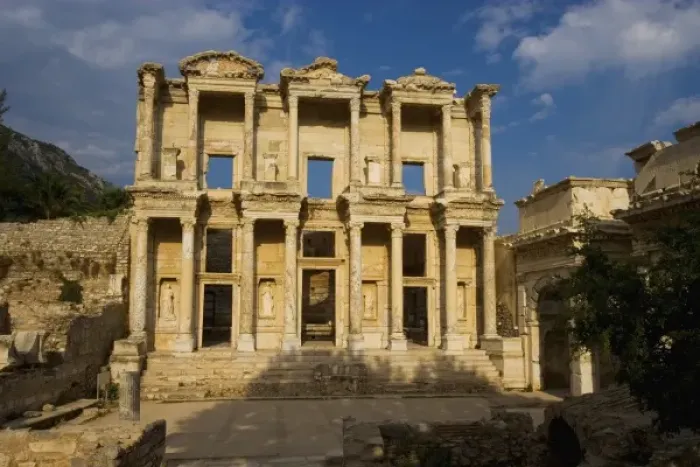 Framed Print : Turkey Ephesus with the Ruins of Roman Times, Library