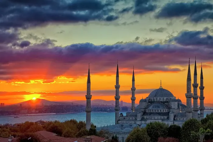 Framed Print : Turkey, Istanbul. Blue Mosque at sunset Framed Print : Turkey, Istanbul. Blue Mosque at sunset