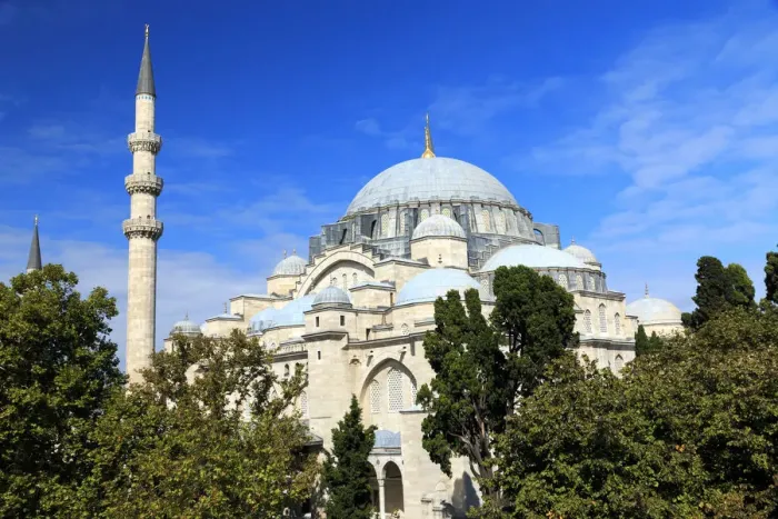 Framed Print : Turkey, Istanbul, Suleymaniye Mosque complex (Suleymaniye Camii) is an Ottoman imperial