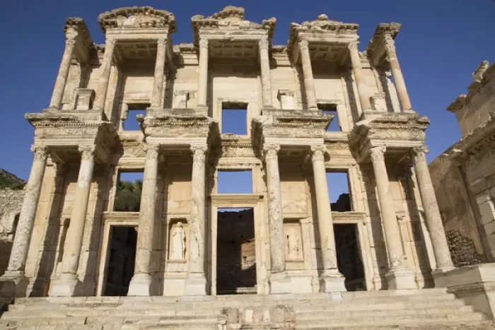 Framed Print : Turkey, Izmir, Kusadasi, Ephesus. The library of Ephesus (Celsius) was built in 117 A Framed Print : Turkey, Izmir, Kusadasi, Ephesus. The library of Ephesus (Celsius) was built in 117 A