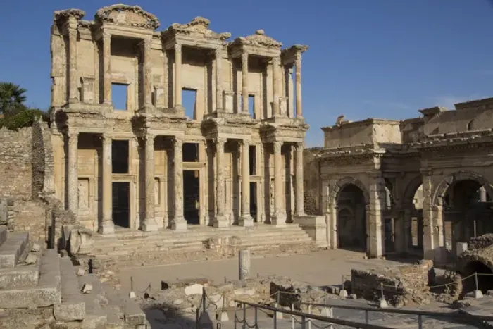 Framed Print : Turkey, Izmir, Kusadasi, Ephesus. The library of Ephesus (Celsius) was built in 117 A
