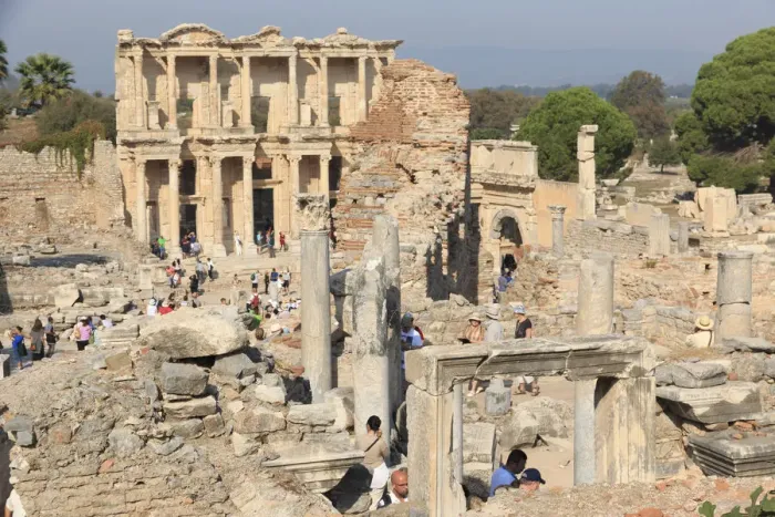 Framed Print : Turkey, Izmir Province, Selcuk, ancient city Ephesus, ancient world center of travel