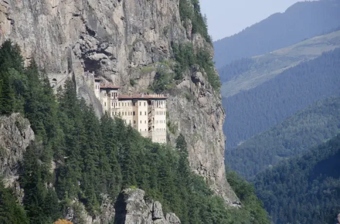 Framed Print : Turkey, Trabzon. Sumela Monastery (aka St. Maria of Mount Mela, Meryem Ana Manastiri, Black Virgin)
