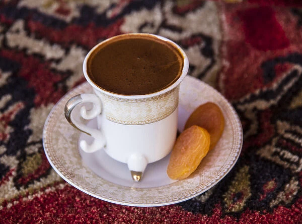 Turkey. Turkish coffee, apricots