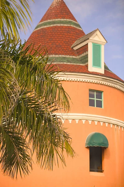 TURKS & CAICOS, Providenciales Island, Grace Bay French Village Tower detail
