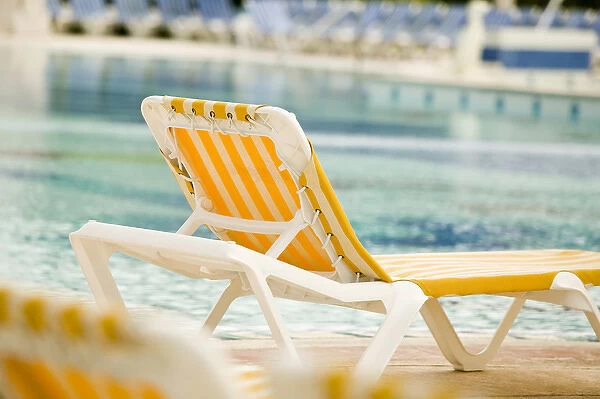 Turks & Caicos, Providenciales Island, Grace Bay, pool chair detail, Beaches Hotel