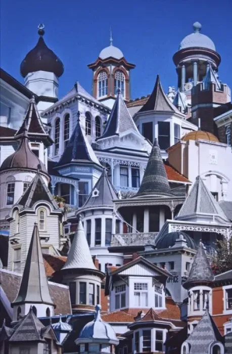 Framed Print : Turret Town - Montage of Turrets from Dunedins Historical Buildings Framed Print : Turret Town - Montage of Turrets from Dunedins Historical Buildings