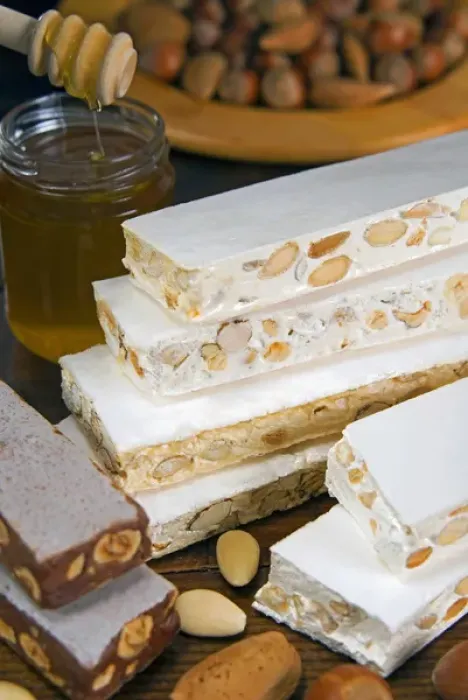 Framed Print : Turron (Spain), torro (Catalonia), torrone (Italy) or nougat (Morocco), It is a confection Framed Print : Turron (Spain), torro (Catalonia), torrone (Italy) or nougat (Morocco), It is a confection