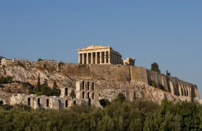 Framed Print : Twilight at the Acropolis ruins, Parthenon hill, downtown Athens, Greece Framed Print : Twilight at the Acropolis ruins, Parthenon hill, downtown Athens, Greece