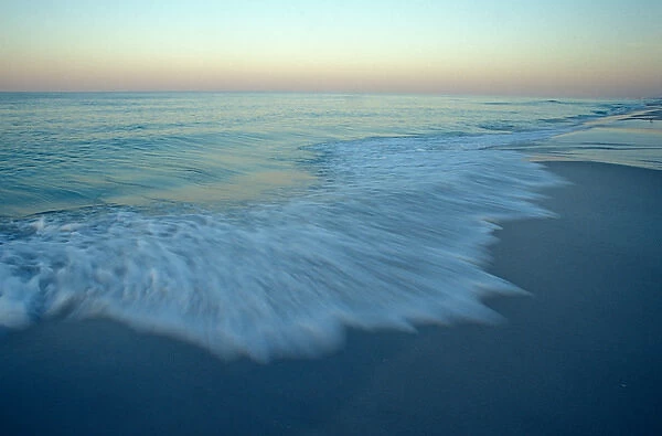 Twilight beach side, Gulf of Mexico, Grayton Beach SRA, Florida