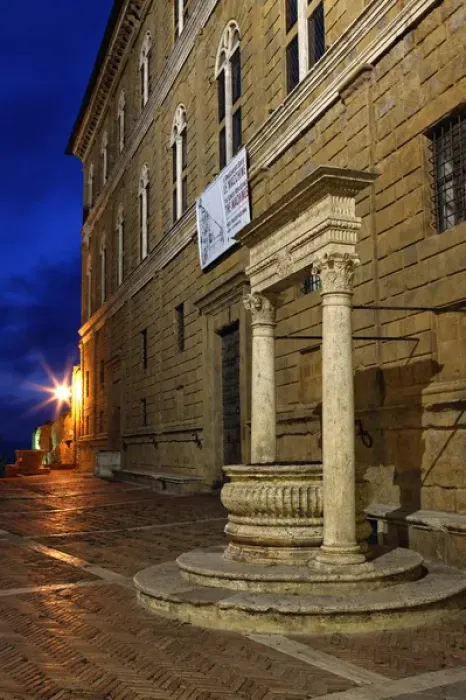 Framed Print : Twilight in Pienza, Italy, Tuscany