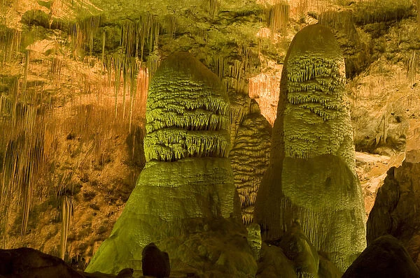 Twin Domes formations in the wondrous 8. 2-acre Big Room cave, 750 feet into the Earth