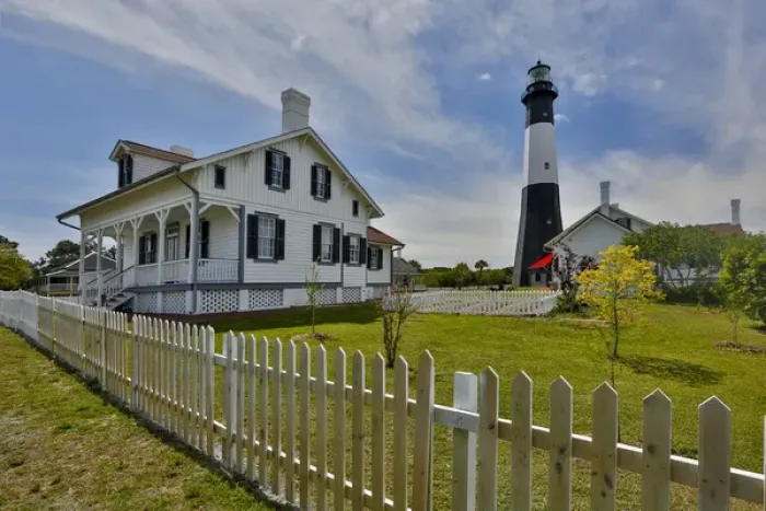 Framed Print : Tybee Island Lighthouse just to the east of Savannah, Georgia