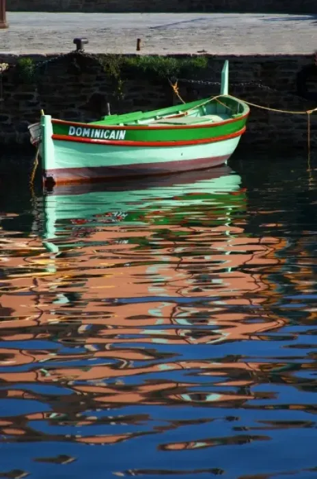 Framed Print : Typical Collioure or Catalan fishing boats. Collioure. Roussillon. France. Europe Framed Print : Typical Collioure or Catalan fishing boats. Collioure. Roussillon. France. Europe