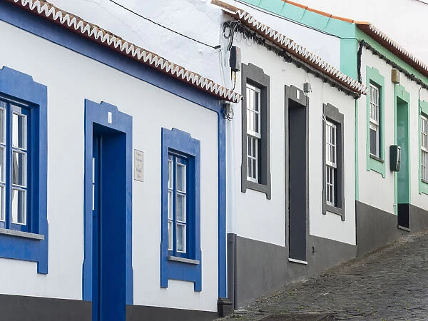 The typical facades of the houses in the historic center