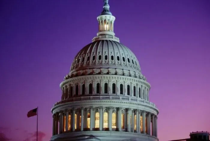 Framed Print : The U. S. Capitol at dusk with light in the dome Framed Print : The U. S. Capitol at dusk with light in the dome
