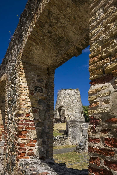 U. S. Virgin Islands, St. John. Leinster Bay, Annaberg Sugar Mill Ruins