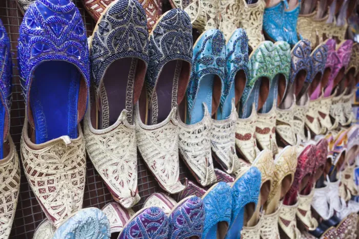 Framed Print : UAE, Dubai, Deira, souvenir traditional slippers Framed Print : UAE, Dubai, Deira, souvenir traditional slippers