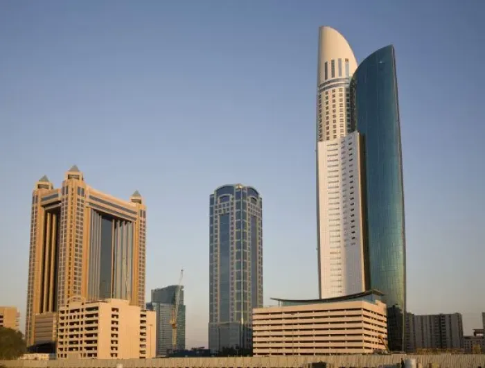 Framed Print : UAE, Dubai. Park Place Tower and other buildings. Credit as: Bill Young  /  Jaynes