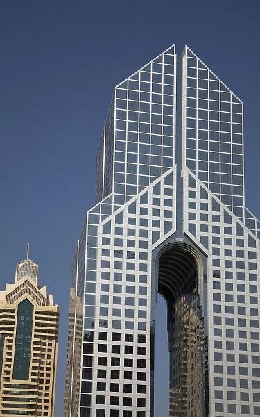 UAE, Dubai. View of the Dusit Thani Hotel
