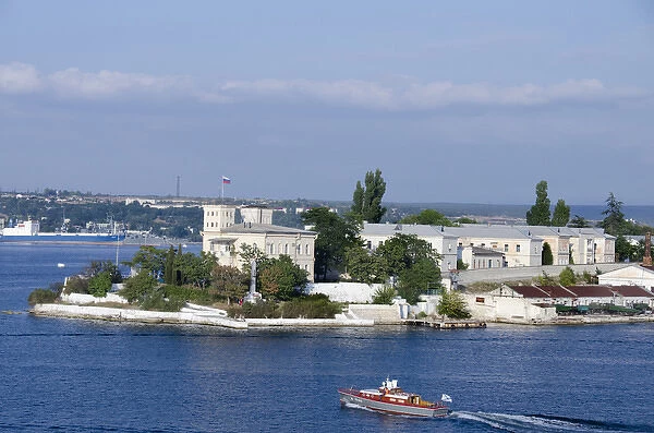 Ukraine, Sevastopol. Harbor area of the Black Sea port