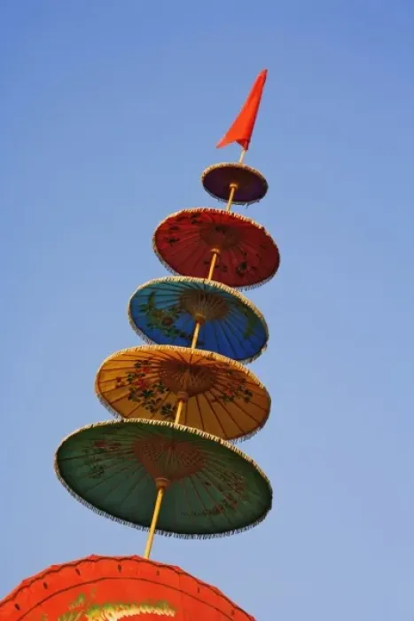 Framed Print : Umbrellas, Chiang Mai, Thailand