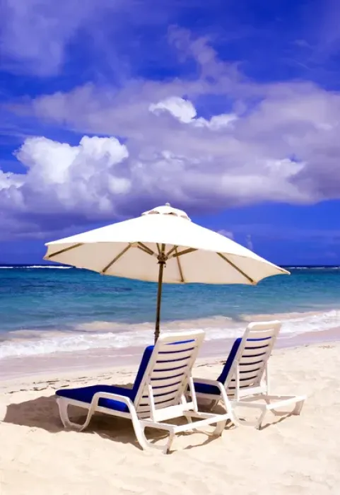 Framed Print : Umbrellas on Dawn Beach, St. Maarten, Caribbean Framed Print : Umbrellas on Dawn Beach, St. Maarten, Caribbean