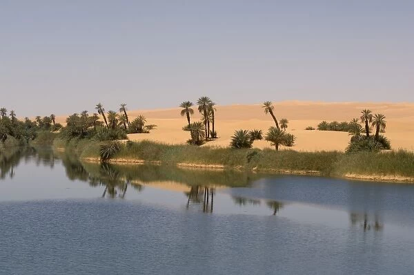 Umm El Ma lake, Erg Awbari, Sahara desert, Fezzan, Libya