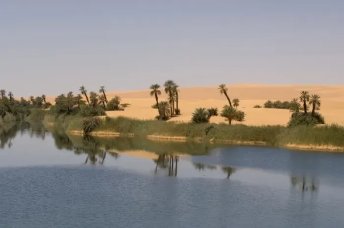 Framed Print : Umm El Ma lake, Erg Awbari, Sahara desert, Fezzan, Libya Framed Print : Umm El Ma lake, Erg Awbari, Sahara desert, Fezzan, Libya