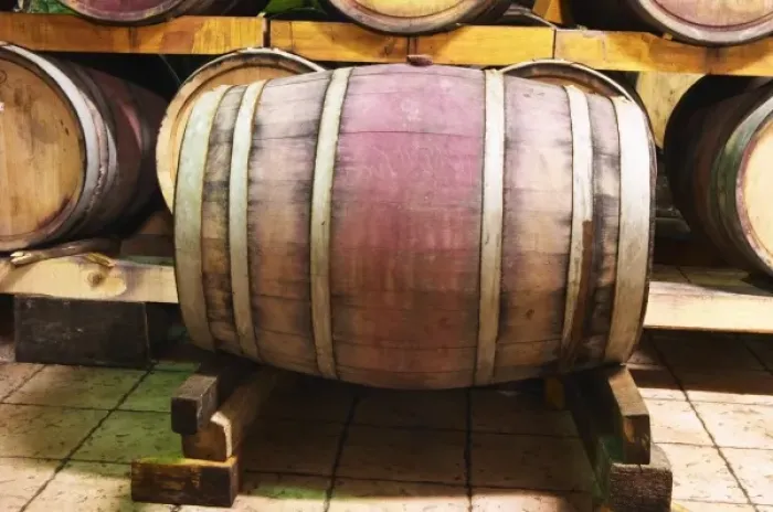 Framed Print : The underground wine cellar with old oak barrels for storing the wine. VitaI Vitaai Framed Print : The underground wine cellar with old oak barrels for storing the wine. VitaI Vitaai