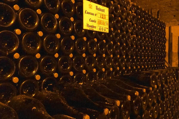 In the underground winecellar that is an old chalk quarry: thousands (4047) of bottles