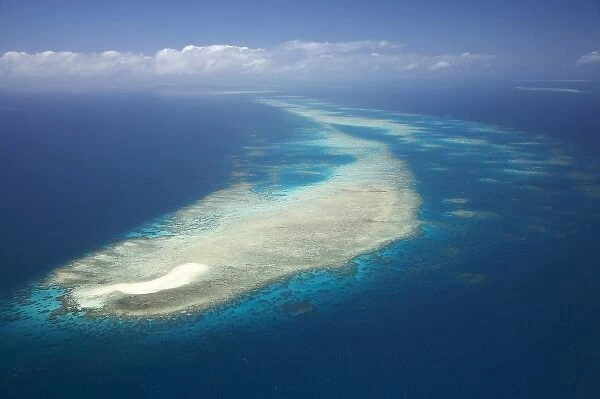 Undine Reef, Great Barrier Reef Marine Park, North Queensland, Australia - aerial