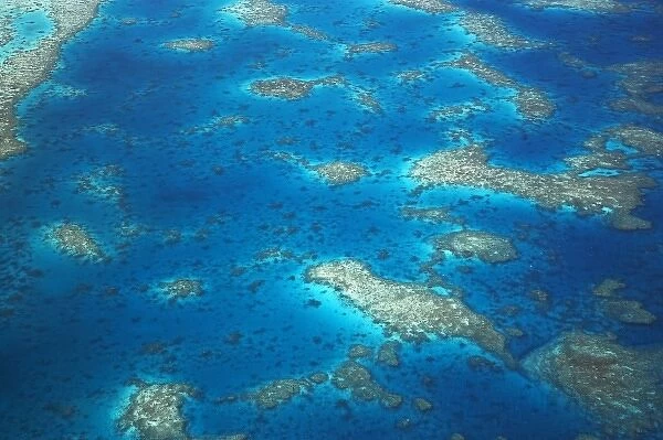 Undine Reef, Great Barrier Reef Marine Park, North Queensland, Australia - aerial