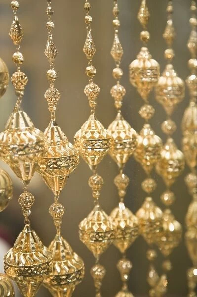 United Arab Emirates, Dubai, Deira. Deira Gold Souk  /  Market  /  Gold Jewelry