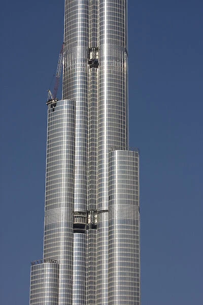 United Arab Emirates, Dubai. Middle section of the Burj Duba Hotel under construction