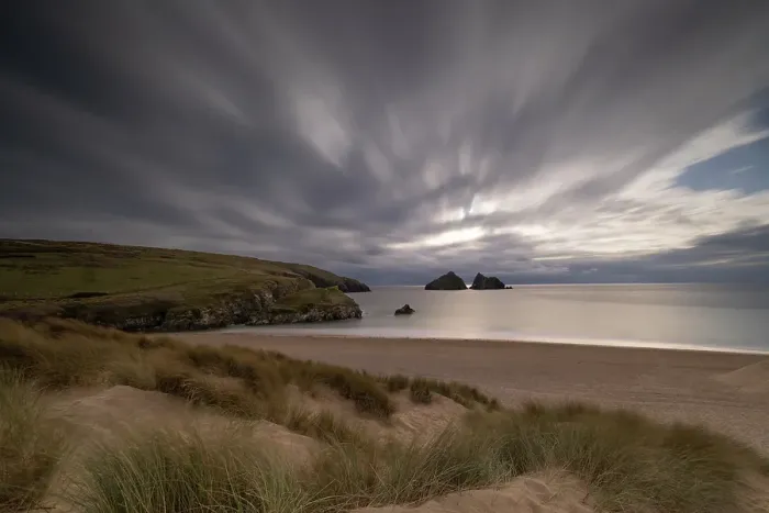Framed Print : United Kingdom, England, Cornwall. Newquay, Holywell Beach