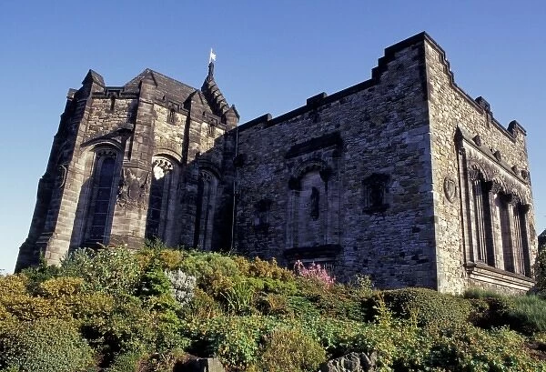 United Kingdom, Scotland, Edinburgh. St. Margarets Chapel, Edinburgh Castle