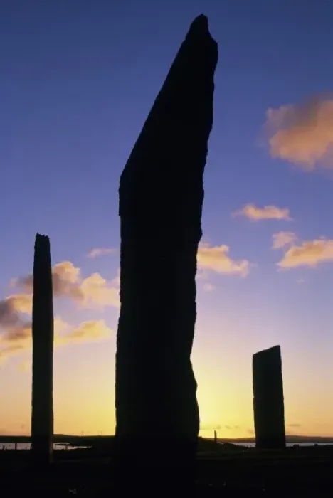 Framed Print : United Kingdom, Scotland, Orkney Islands, Stones of Stenness Neolithic Stone Circle at sunset Framed Print : United Kingdom, Scotland, Orkney Islands, Stones of Stenness Neolithic Stone Circle at sunset