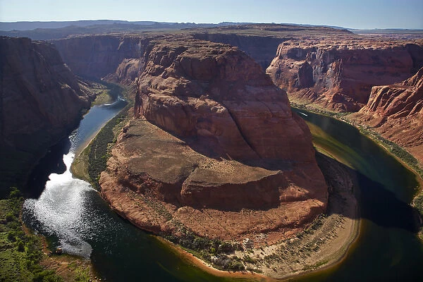United States, Arizona, 1000 ft drop to Colorado River at Horseshoe Bend