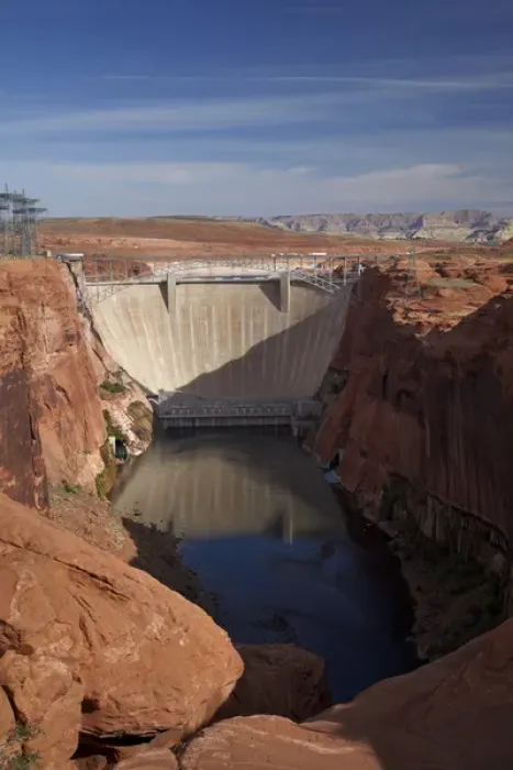Framed Print : United States, Arizona, Glen Canyon Dam across Colorado River Framed Print : United States, Arizona, Glen Canyon Dam across Colorado River