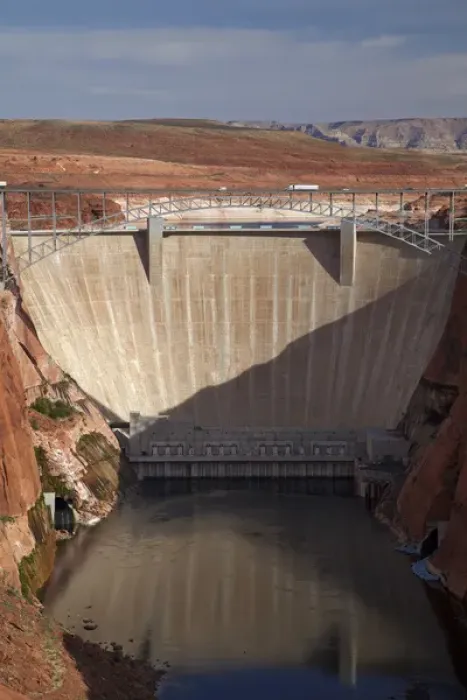Framed Print : United States, Arizona, Glen Canyon Dam across Colorado River