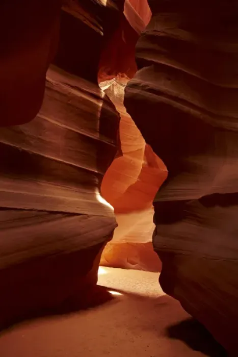 Framed Print : United States, Arizona, Navajo Nation, eroded sandstone formations in Upper Antelope