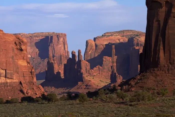 Framed Print : United States, Arizona, Navajo Nation, Monument Valley, Yei Bi Chei and Totem Pole