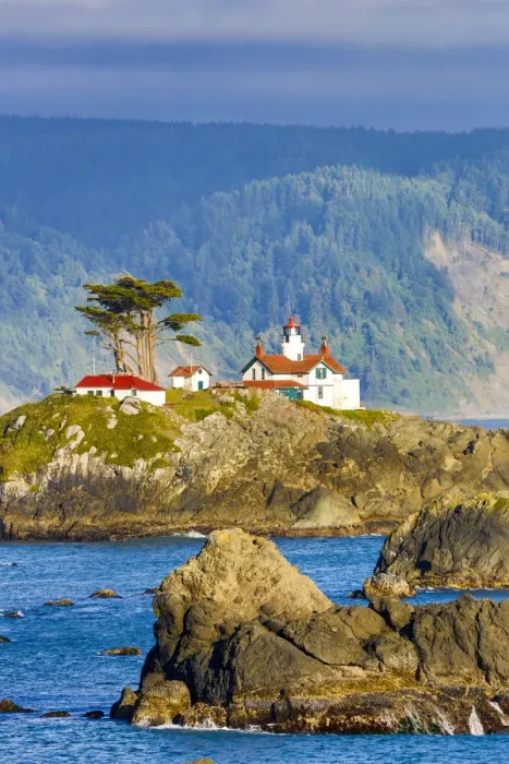 Framed Print : United States, California, Crescent City, Lighthouse and Harbor Framed Print : United States, California, Crescent City, Lighthouse and Harbor