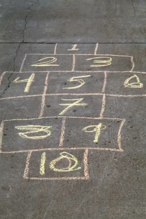 Framed Print : United States. Childrens hop scotch game drawn on sidewalk Framed Print : United States. Childrens hop scotch game drawn on sidewalk