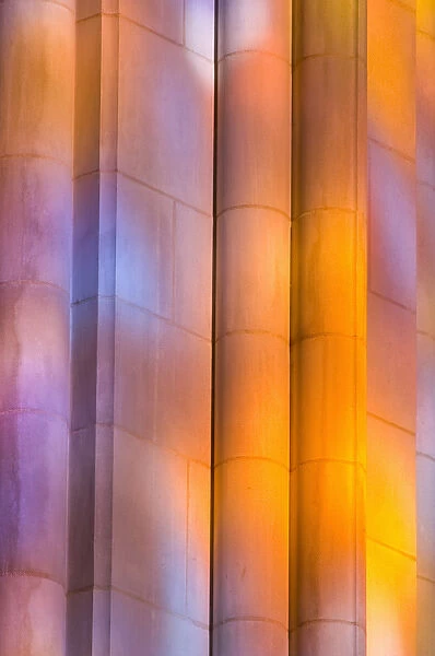 United States, DC, Washington, Washington National Cathedral, colorful stone columns