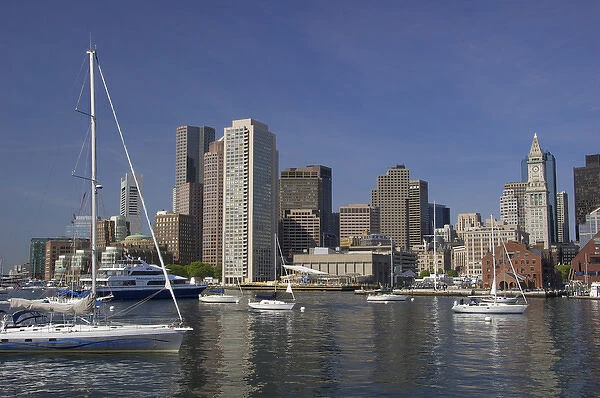 United States, New England, Massachusetts, Boston, Long Wharf, Boston Harbor, waterfront